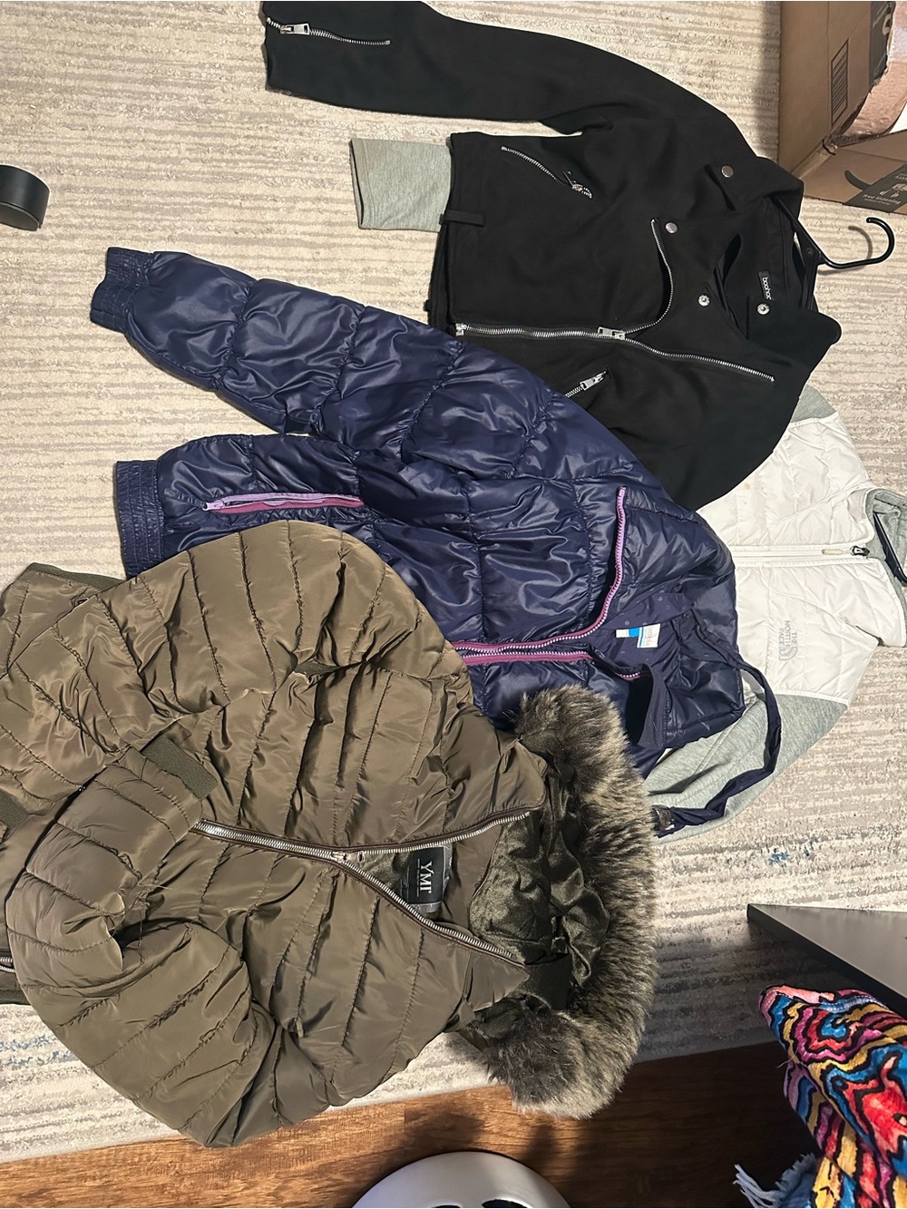 Women’s bundled jackets. Size medium. One Columbia and one north face
